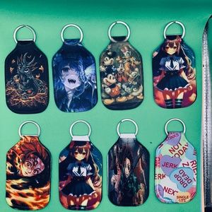 Lipstick and hand sanitizer  key chains